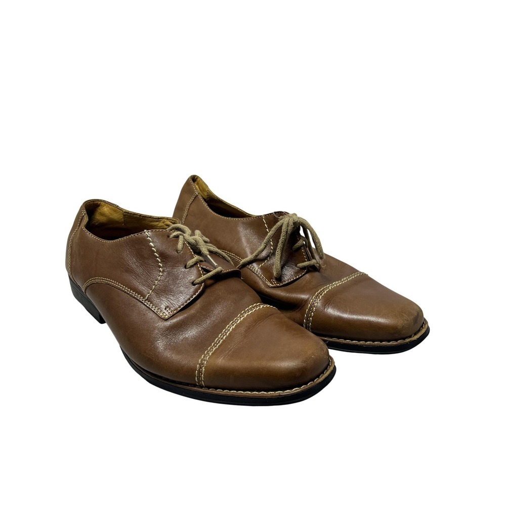 Sandro Moscoloni Oxford Shoes Mens Size 10.5 Brown Leather Cap Toe 17305 EV